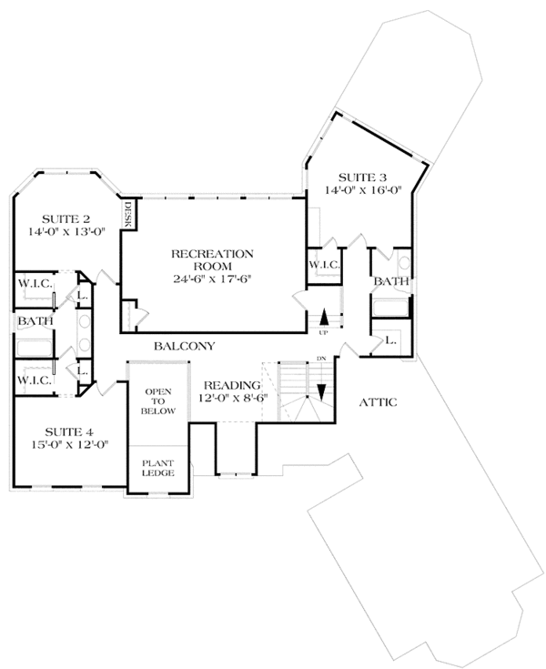 House Plan Design - Country Floor Plan - Upper Floor Plan #453-425