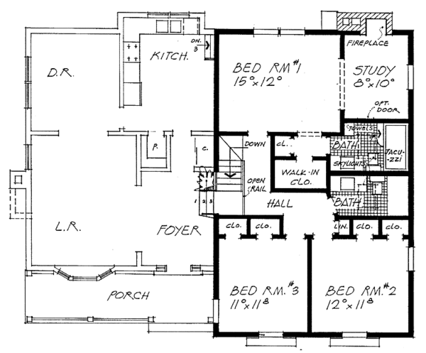 House Blueprint - Contemporary Floor Plan - Upper Floor Plan #315-123
