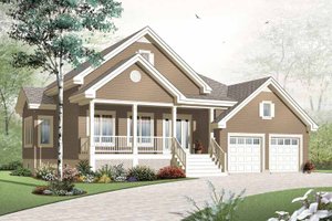 Country Exterior - Front Elevation Plan #23-2384