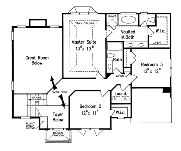 Home Plan - Colonial Floor Plan - Upper Floor Plan #927-706