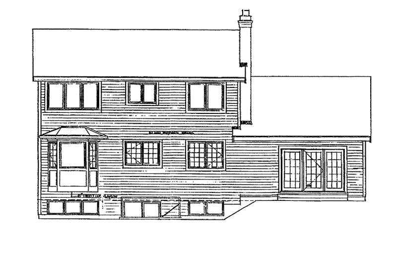 Home Plan - Exterior - Rear Elevation for Classical House Plan #47-680 - 4 bed, 2.5 bath