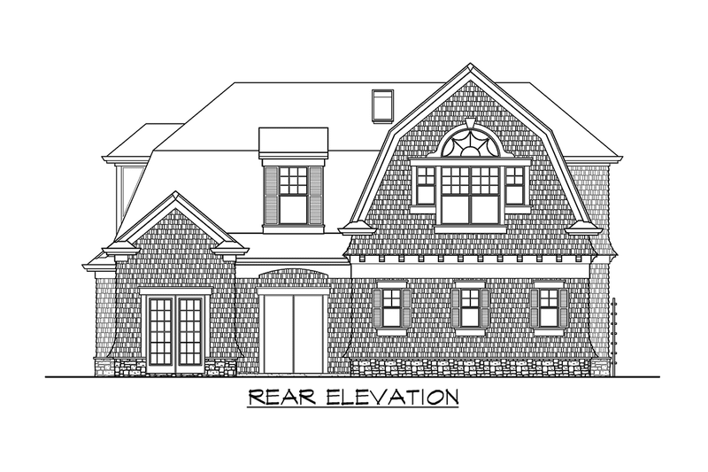 House Blueprint - Exterior - Other Elevation 2 for Traditional House Plan #132-191 - 1 bed, 1 bath