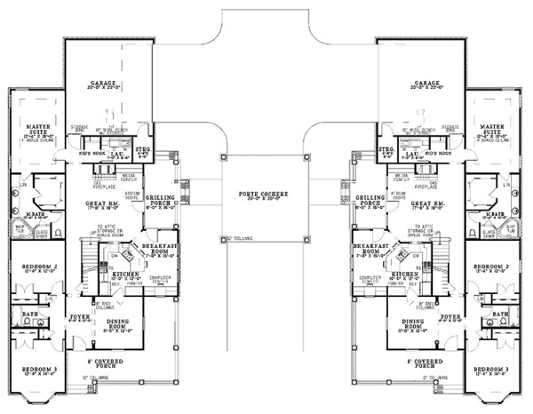 Country Floor Plan - Main Floor Plan #17-2819