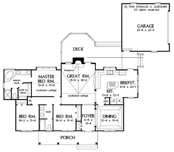 Architectural House Design - Country Floor Plan - Main Floor Plan #929-462