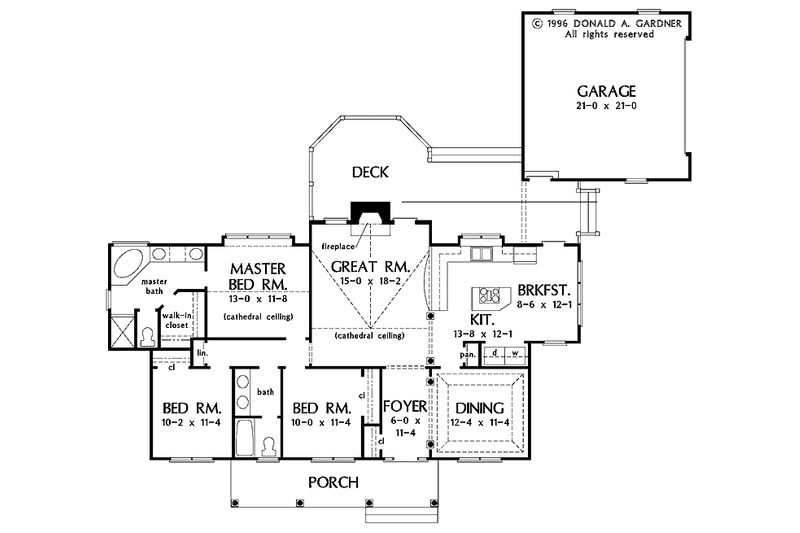 Home Plan - Floor Plan - Main Floor for Country House Plan #929-462 - 3 bed, 2 bath