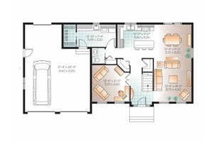 Floor Plan - Main Floor for Colonial House Plan #23-2479 - 4 bed, 2.5 bath