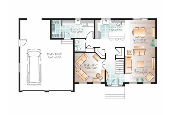 Floor Plan - Main Floor for Colonial House Plan #23-2479 - 4 bed, 2.5 bath