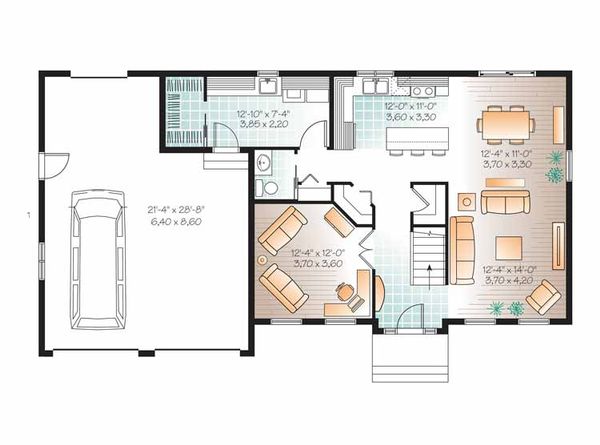 Architectural House Design - Colonial Floor Plan - Main Floor Plan #23-2479
