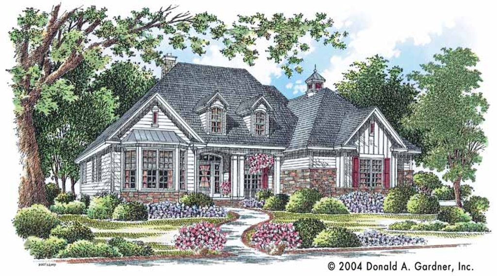 Country Style House Plan - 4 Beds 3 Baths 2304 Sq/Ft Plan #929-610 ...