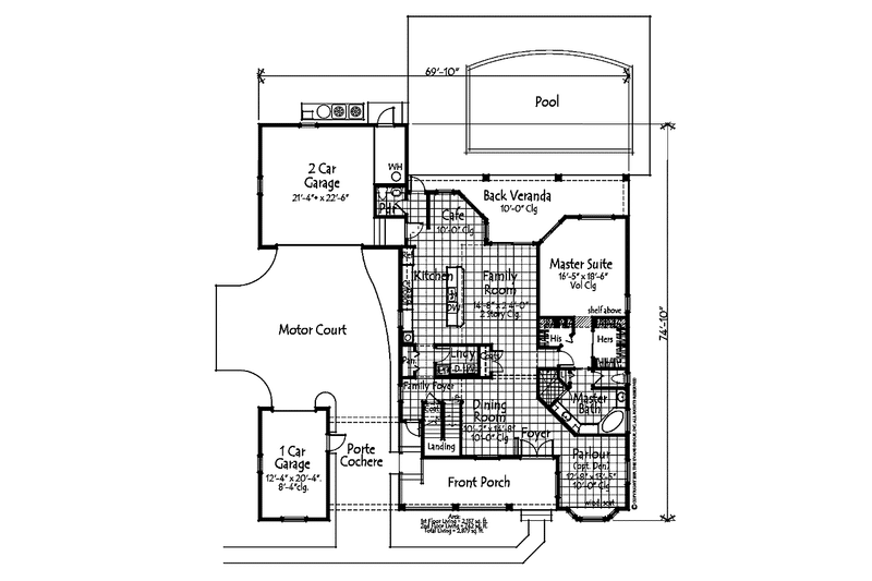 Home Plan - Floor Plan - Main Floor for Country House Plan #1007-55 - 3 bed, 3.5 bath
