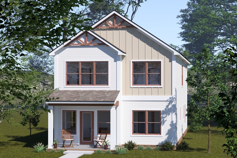 House Blueprint - Cottage Exterior - Front Elevation Plan #513-2327