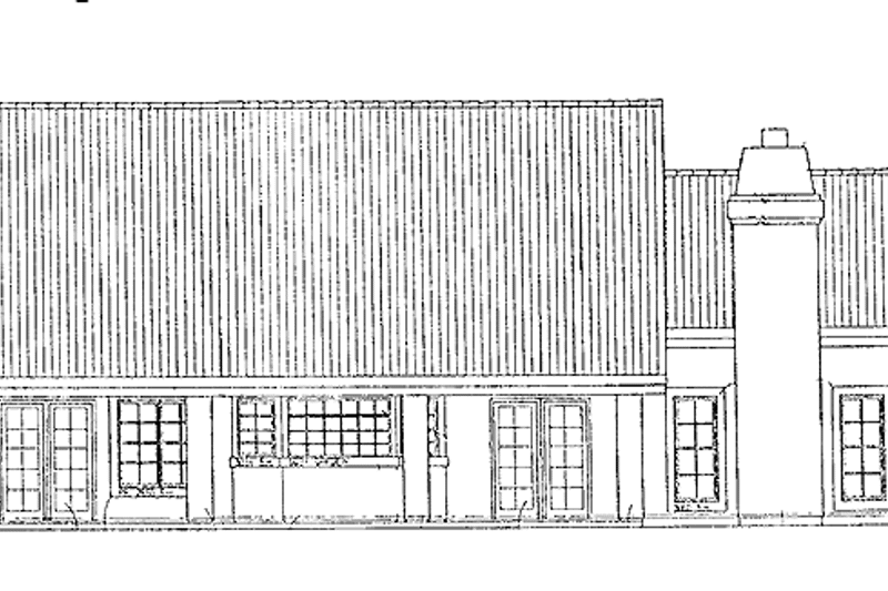 Home Plan - Exterior - Rear Elevation for Mediterranean House Plan #72-921 - 5 bed, 3.5 bath