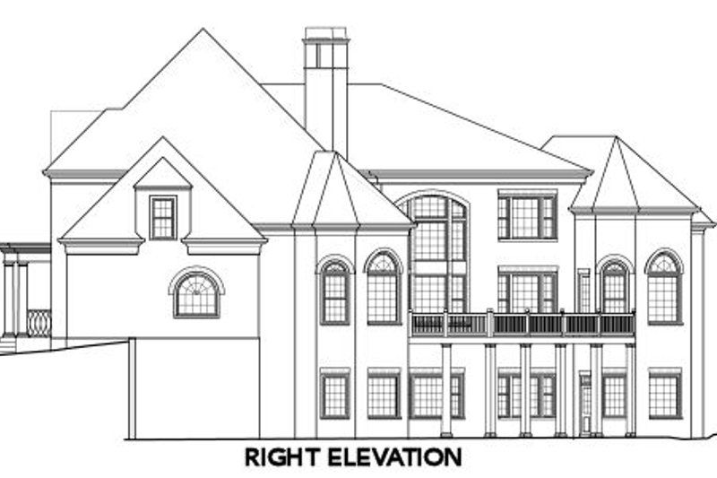 Home Plan - Exterior - Other Elevation for European House Plan #119-357 - 5 bed, 6 bath
