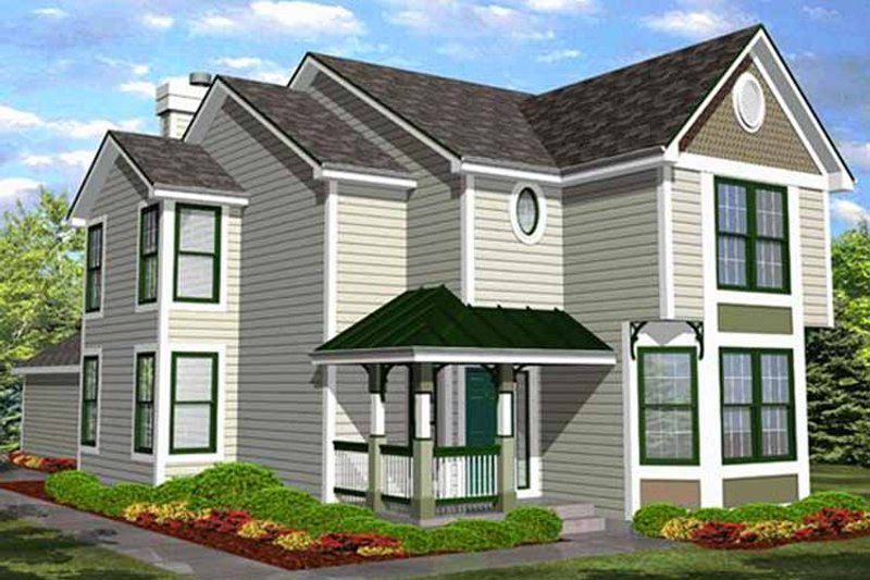 Architectural House Design - Country Exterior - Front Elevation Plan #320-1490