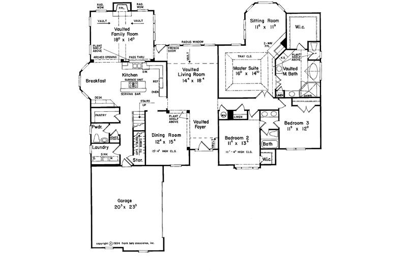 Home Plan - Floor Plan - Main Floor for Mediterranean House Plan #927-146 - 3 bed, 2.5 bath