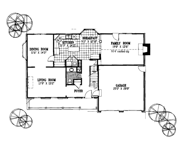 House Plan Design - Country Floor Plan - Main Floor Plan #953-22