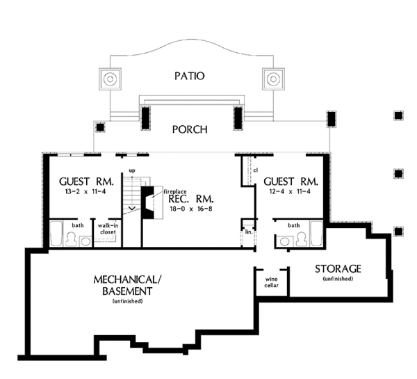 Dream House Plan - European Floor Plan - Lower Floor Plan #929-878
