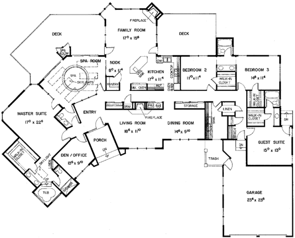 House Plan Design - European Floor Plan - Main Floor Plan #60-837