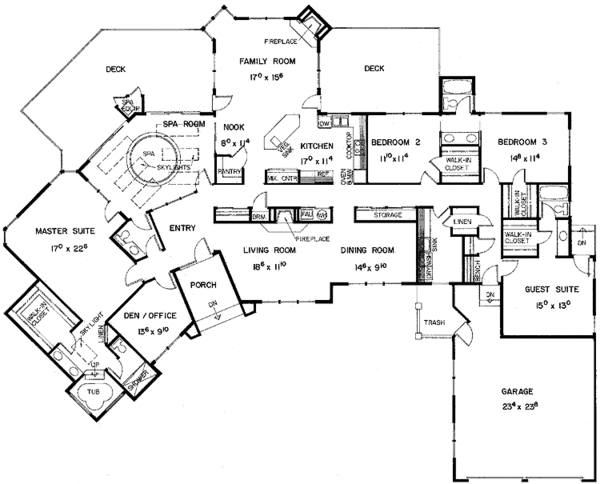 Dream House Plan - European Floor Plan - Main Floor Plan #60-837