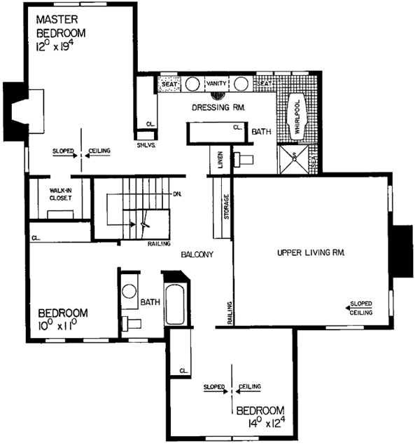 House Plan Design - Victorian Floor Plan - Upper Floor Plan #72-804