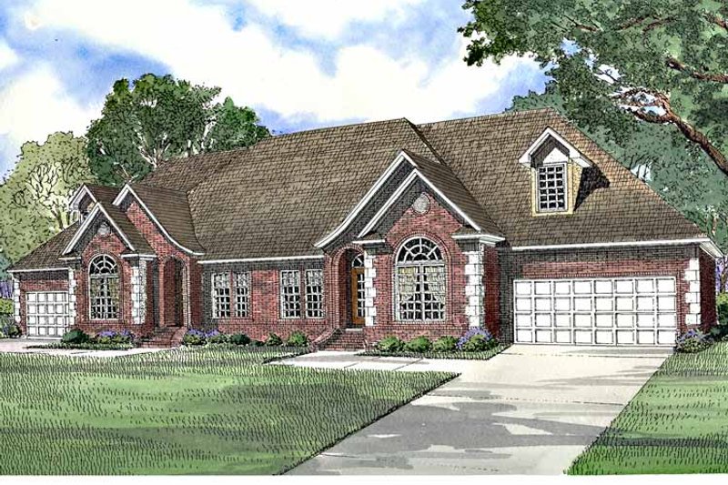 Home Plan - Exterior - Front Elevation 3 for Country House Plan #17-3196 - 6 bed, 4 bath