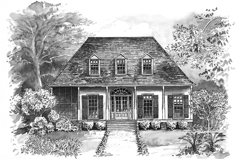 House Plan Design - Colonial Exterior - Front Elevation Plan #301-132