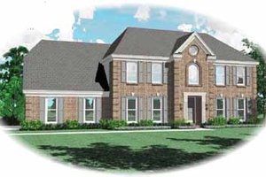 Southern Exterior - Front Elevation Plan #81-208