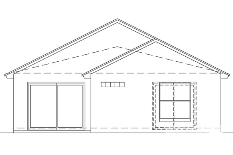 House Blueprint - Exterior - Rear Elevation for Mediterranean House Plan #417-731 - 3 bed, 2 bath