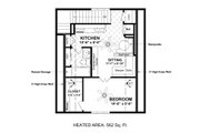 Country Style House Plan - 1 Beds 1 Baths 562 Sq/Ft Plan #56-703 