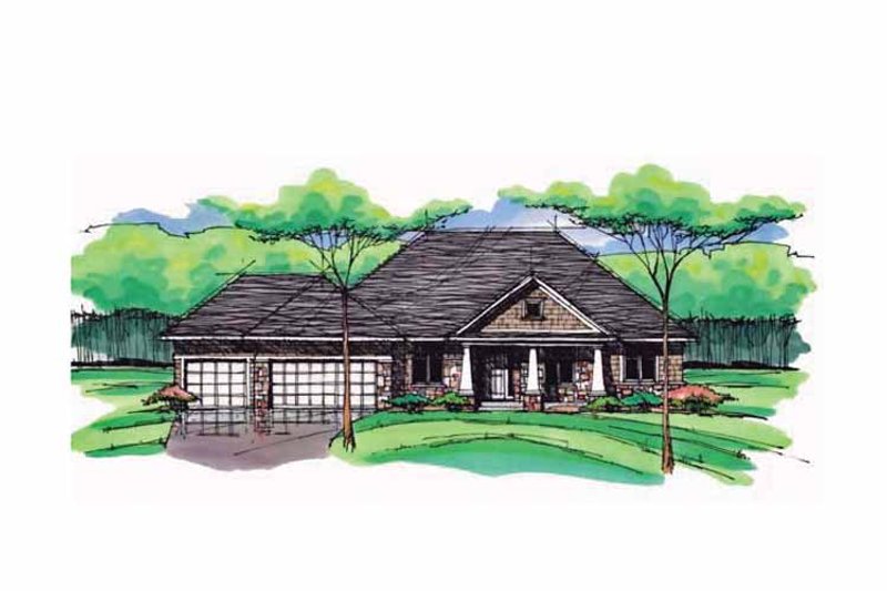 Dream House Plan - Exterior - Front Elevation 4 for European House Plan #51-988 - 3 bed, 2 bath