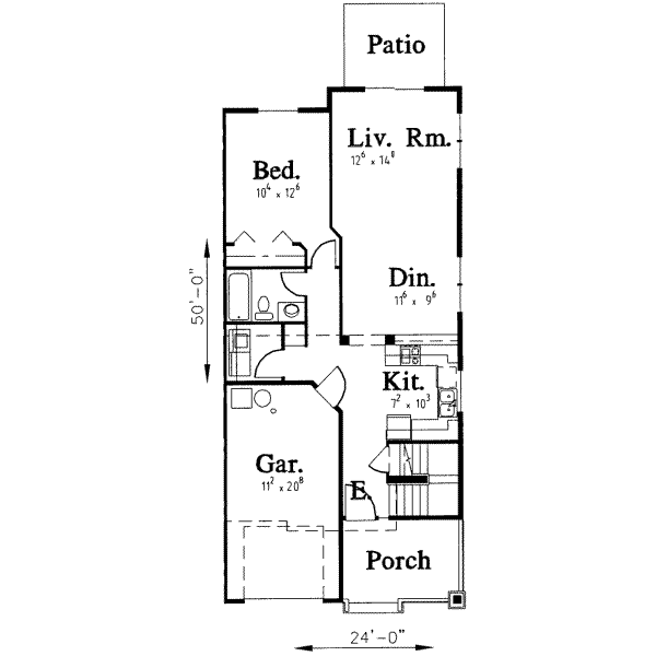 Traditional Floor Plan - Main Floor Plan #303-395