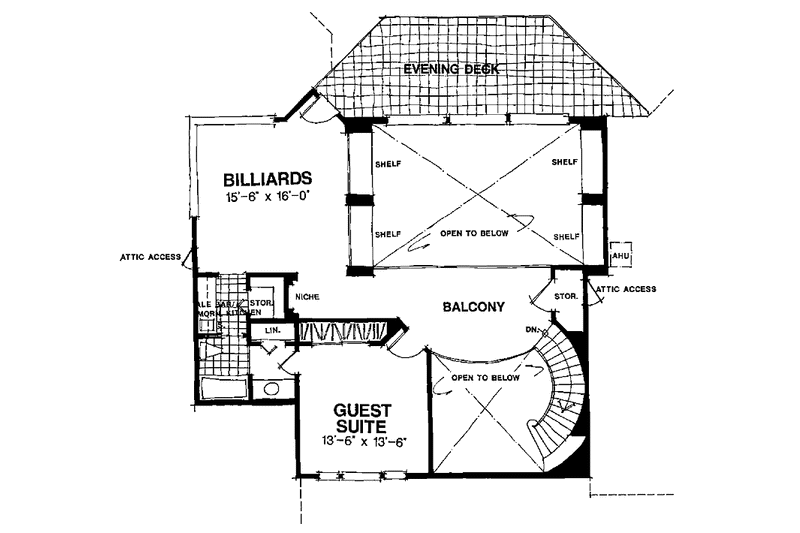 Dream House Plan - Floor Plan - Upper Floor for Country House Plan #1007-35 - 4 bed, 5 bath