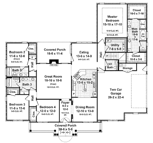 Home Plan - Traditional Floor Plan - Main Floor Plan #21-300