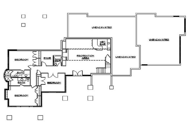 House Plan Design - Traditional Floor Plan - Lower Floor Plan #5-338