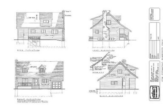 Exterior - Rear Elevation for Country House Plan #47-125 - 2 bed, 2 bath