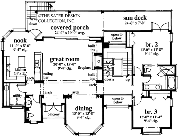 Architectural House Design - Mediterranean Floor Plan - Main Floor Plan #930-78