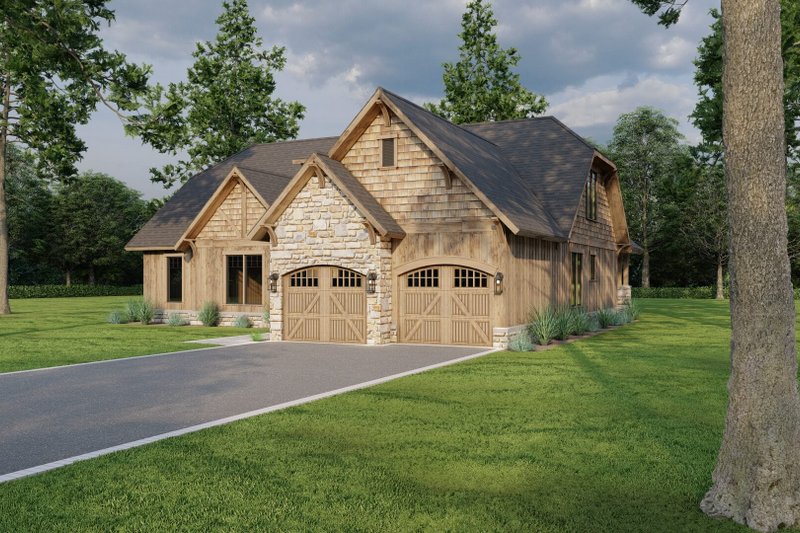 Home Plan - Exterior - Front Elevation 3 for Craftsman House Plan #17-2814 - 4 bed, 2 bath