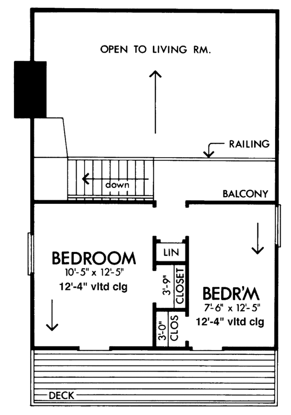 House Design - Contemporary Floor Plan - Upper Floor Plan #320-800