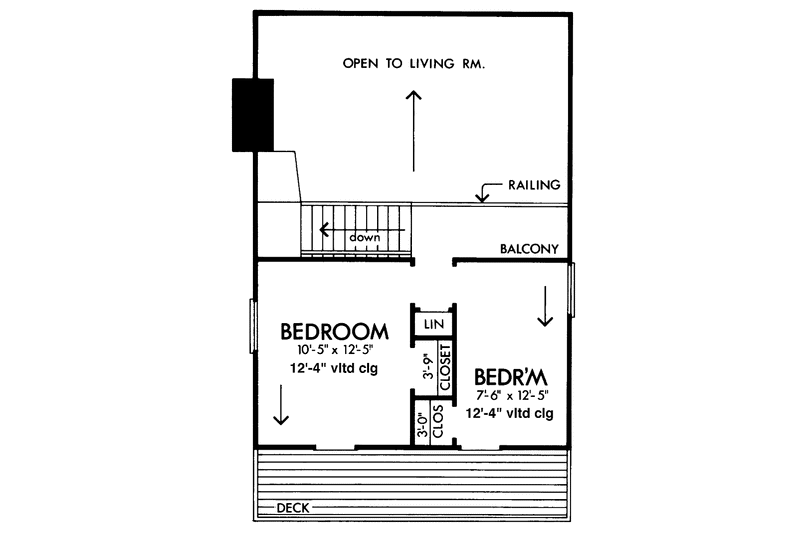 Dream House Plan - Floor Plan - Upper Floor for Contemporary House Plan #320-800 - 3 bed, 1 bath