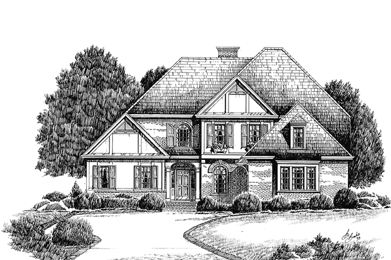 Dream House Plan - European Exterior - Front Elevation Plan #429-231