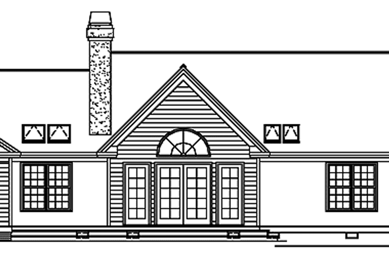 Home Plan - Exterior - Rear Elevation for Country House Plan #929-152 - 3 bed, 2 bath