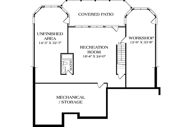Dream House Plan - Floor Plan - Lower Floor for Traditional House Plan #453-556 - 4 bed, 4.5 bath