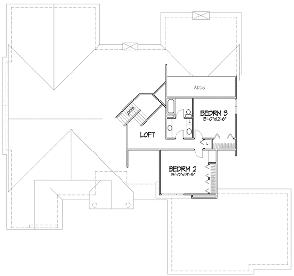 Home Plan - Contemporary Floor Plan - Upper Floor Plan #320-1107