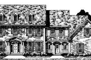 House Design - Exterior - Front Elevation for Colonial House Plan #1001-83 - 4 bed, 3.5 bath