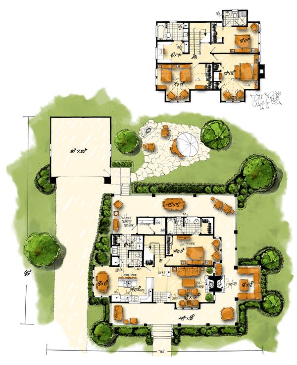 House Design - Country Floor Plan - Main Floor Plan #942-50