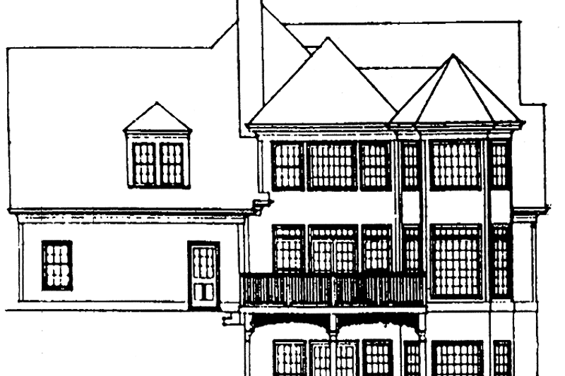 Dream House Plan - Exterior - Rear Elevation for Country House Plan #429-54 - 4 bed, 4 bath