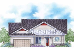 Home Plan - Exterior - Front Elevation for Country House Plan #938-34 - 3 bed, 2 bath