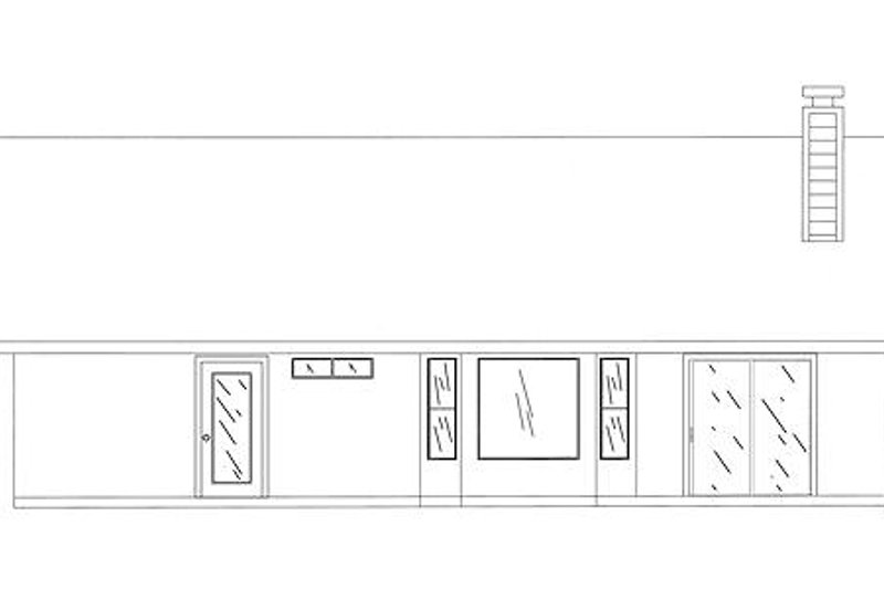 Dream House Plan - Exterior - Rear Elevation for Ranch House Plan #437-12 - 3 bed, 2 bath