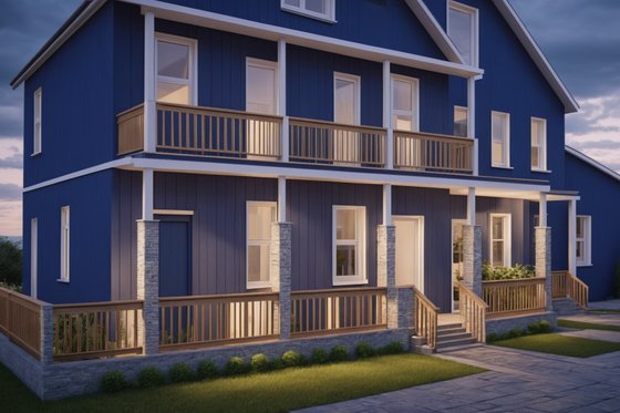 Exterior - Front Elevation 6 for Farmhouse House Plan #542-10 - 5 bed, 6 bath