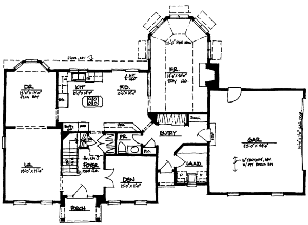 Architectural House Design - Classical Floor Plan - Main Floor Plan #328-261